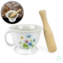 도자기 신 손잡이절구 중 절구통 미니절구 깨소금 빻는 미니 도자기절구 도자기절구미니