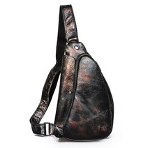 파우치 슬링백 크로스백 웨이스트백 허리가방 남자 가죽 캐주얼 힙색 가슴 디자인 한 숄더 Crossbody 가방 남성 9976-d, 커피5