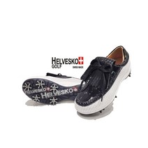 헬베스코 헬베스코 여성골프화 22 S/S 에나멜 블랙 화이트 스파이크 (HE-2-81-BK03) 이월특가
