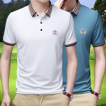 1+1 남성 카라 골프웨어 여름용 반팔 티셔츠 골프복 95-110