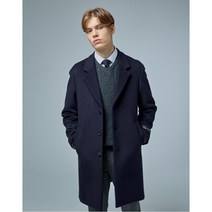 [20FW 블루라운지 남성]네이비 단색 울캐시미어혼방 코트MLCO0D153N2
