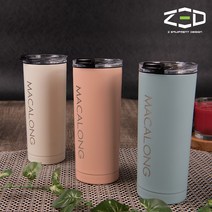 제드 파스텔톤 2중진공 스텐 트라이탄 뚜껑 텀블러 마카롱 600ml 3컬러, 3.핑크