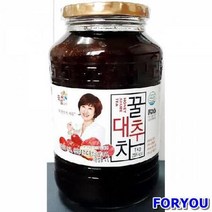 ForU387 사무실 건강차 회사 꿀대추차 꽃샘 1KG 업소용 8개 사무실차 차음료, 상세페이지 참조