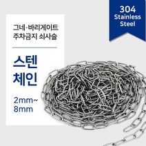 304 스텐체인 1M단위 절단판매(2~8mm) 스텐 비너 잠금비너 샤클 퀵링크 링 스냅후크 슈벨 개고리, 3.스텐샤클, 스텐샤클 5mm, 1개