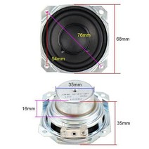 2.5 인치 68mm 베이스 스피커 12 옴 30W 내장 네오디뮴 자석 우퍼 큰 음성 코일 고무 가장자리 저음 수리 오디오 DIY