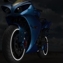 오토바이 휠스티커 10인치, 레드, 1개