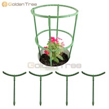 골든트리 조립식 적층형 화분 울타리 식물 지지대 25cm 1단 원형틀 꽃 작물 보호대, 25cm 4개입 1단