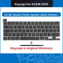 숫자왼쪽키보드 왼손잡이 마우스 키보드 숫자패드 새로운 노트북 A2338 키 키 캡 AZERTY 맥북 프로 레티나 13 M1 A2338 키 캡 키보드 수리 후반 2020 EMC 35, [3] Russian
