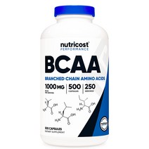 뉴트리코스트 BCAA 필수 분지쇄 아미노산 류신 1000mg 500캡슐, 1개, 기본