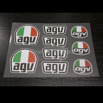 이탈리아 AGV 다이 컷 헬멧 스티커 UV 부족 데칼 바이크 오토바이 레이싱 방수, 02 WHITE