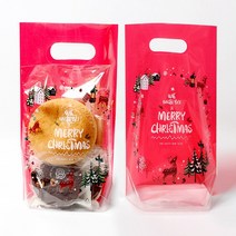 피크닉앤패키지 크리스마스선물포장산타포장봉투, xmas디자인비닐백, 5장