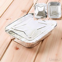 리시안제이 17.3X14.2CM 은박도시락 5개입 알루미늄일회용용기 은박포장용기