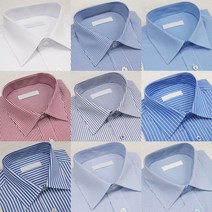 핸써밍 빅사이즈 (95~130) 남성 긴팔 일자핏 스트라이프 와이셔츠 9종