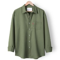 [오버나인] 남자 링클프리 솔리드 오버핏 셔츠