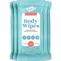 바디 물티슈 (5팩) – XL 샤워 물티슈 50개 성인용 목욕 바디 물티슈 침대 물티슈 - 성인용 목욕 물티슈 헹굼 필요 없음 비타민 E 및 알로에 베라가 함유된 저자극성, 50 Count (5 Pack)