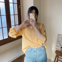 [수키] 컬러면체크셔츠 1113353