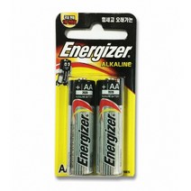 [에너자이져]건전지 알카라인 AA LR6 1.5V 2개입조, [2010629]단일상품