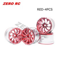 Axial Wraith Rock Crawler 2.2 "1/10 AIXAL 지프 랭글러 용 풀 메탈 비드 록 휠 TRX-4 SCX10 II CAPR, 한개옵션1, 06 RED 4PCS