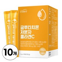 글루타치온 수용성 저분자콜라겐펩타이드 500달톤 비타민C 건조효모, 30포 x 10개