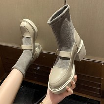 스판앵클부츠 어텀 무드 숏부츠 여성 가을스타일 청키 통굽 작은 스웨이드 클래식 패치워크 간지나는 삭스 2973027876