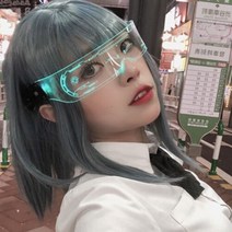 [갓샵]사이버 펑크 주다사 고글 안경 2type [LED 외계인 인싸 특이한 선글라스 웃긴 파티 졸업사진 신박한, 싱글형, 싱글형