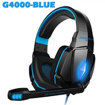 게임 헤드폰 게임용 헤드셋 베이스 스테레오 오버 헤드 이어폰 Casque PC 노트북 마이크 컴퓨터 PS4 Xbox용 유선 헤드셋, 협력사, G4000 블루
