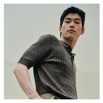 M12 4종세트 24SS 남성 코튼 블렌디드 케이블 카라니트