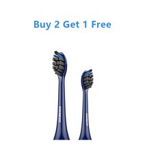 구강세정기 SOUNESS-SNK01 음파 전동 교체용 칫솔 헤드 전문 케어 민감한 대나무 숯 부드러운 브러시, 03 Bamboo charcoal