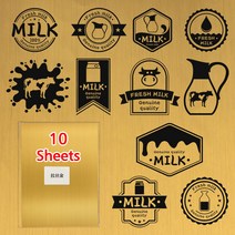 10 매 인쇄용 비닐 스티커 용지 A4 잉크젯 프린터 용 투명 자기 접착 인쇄 홀로그램 복사, 06 Brushed Gold