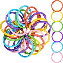 Boao Metal Loose-Leaf Rings 1.2 Inch Paper Leaf Binder Rings Notebook Rings Keychains Keyrings 60, 1