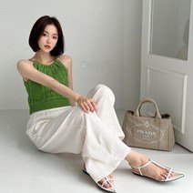 옷자락 [옷자락] 여자 봄여름 깔끔한 일자 와이드팬츠