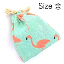 어린이집 입소준비물 조리개 린넨파우치 M