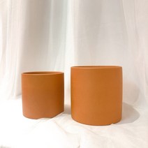 모던한 브라운토분 원통형화분 원통토분 분위기화분, D15(15cmX15cm)
