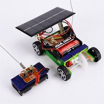 태양 전원 RC 자동차 장난감 나무 DIY 무선 자동차 차량 모델 어린이 장난감 RC 자동차 조립 빌딩 완구 어린이 교육 장난감