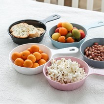 유튜버 먹방 북유럽 모던 손잡이 앞접시 베이비 탕비실 홈파티 디저트그릇, 블랙