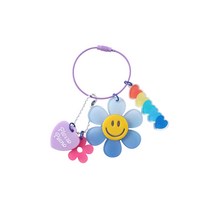 퍼프 꽃 키링 지갑 키홀더 가방고리 패션소품 열쇠 악세사리