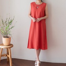 [국내생산] 인견 베이직 민소매 롱원피스/빅사이즈/루즈핏/오버핏/쉬폰/린넨/세트