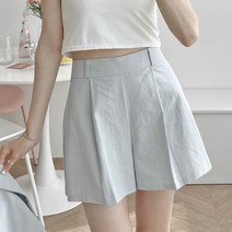 퍼니걸스 5347 뒷밴딩 린넨 주름 반바지 팬츠 여성의류