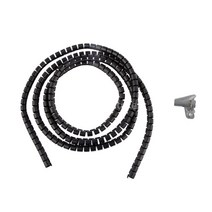 유연한 나선형 튜브 랩 케이블 와이어 주최자 관리, 10mm, 블랙, 설명