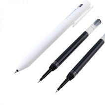 12 Pcs 젤 펜 + 리필 세트 검정 잉크 0.5mm 볼펜 학교 및 사무용품 학생 프레스 문구, Black, 12PCS