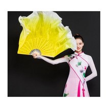Yangko 무대 공연 접이식 선풍기 밸리 댄싱 실크 팬 베일 민속 예술 빅 사이즈 75cm29.5 인치, 2pcs right hand, Option14