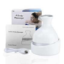 두피마사지기 무선 충전식 전기 헤드 마사지 스마트 두피 바디 백 마사지 딥 티슈 릴렉스, 협력사, 유형 2 흰색