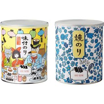 60대아빠생일선물 金子海苔店 [創業慶応二年] 有明海産 味付け海苔と焼き海苔のセット (青い花とイエローアリス 2本入) ギフト缶 贈答品にも ２本入, 상품선택