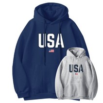 [더팀] USA 기모 후드티 남여공용 빅사이즈 4XL까지(4컬러)