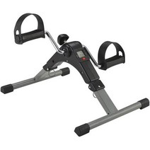 LTLCLZ 홈 미니 피트니스 자전거 LCD 디스플레이 실내 사이클링 스테퍼 물리 치료 재활 사지 운동 체육관 기계, 회색