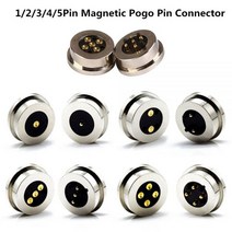 스프링 장착 마그네틱 포고 핀 커넥터 13.5mm 1 2 3 4 5 수 암 12V DC 전원 충전 프로브 자석, 03 3Pin