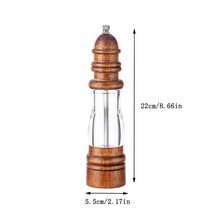 핸드 그라인더 22 Cm 나무 소금 후추 제분소 세트 바다 세라믹 크기 조절 가능, 01 G051 Brown, 01 G051 Brown