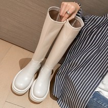 통부츠 무릎 통굽 스판 방한부츠