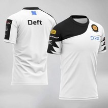 [해외] LOL 전자 스포츠 CK DRX 플레이어 저지 유니폼 팀 티셔츠 정 ID 팬 게임 T 셔츠 남성 여성 정 이름 티 셔츠, Deft 1 M