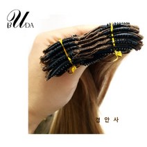 [뷰다] 똑딱이 붙임 머리 헤어 피스 (인모 100%-16인치 길게 제작), 1개, 블랙(흑색:#1)